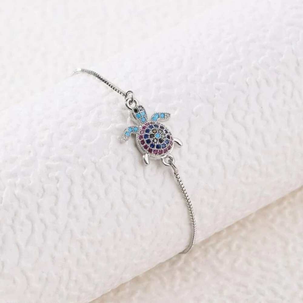 ⚠️Clearance Cute Turtle Decor Silver Bracelet